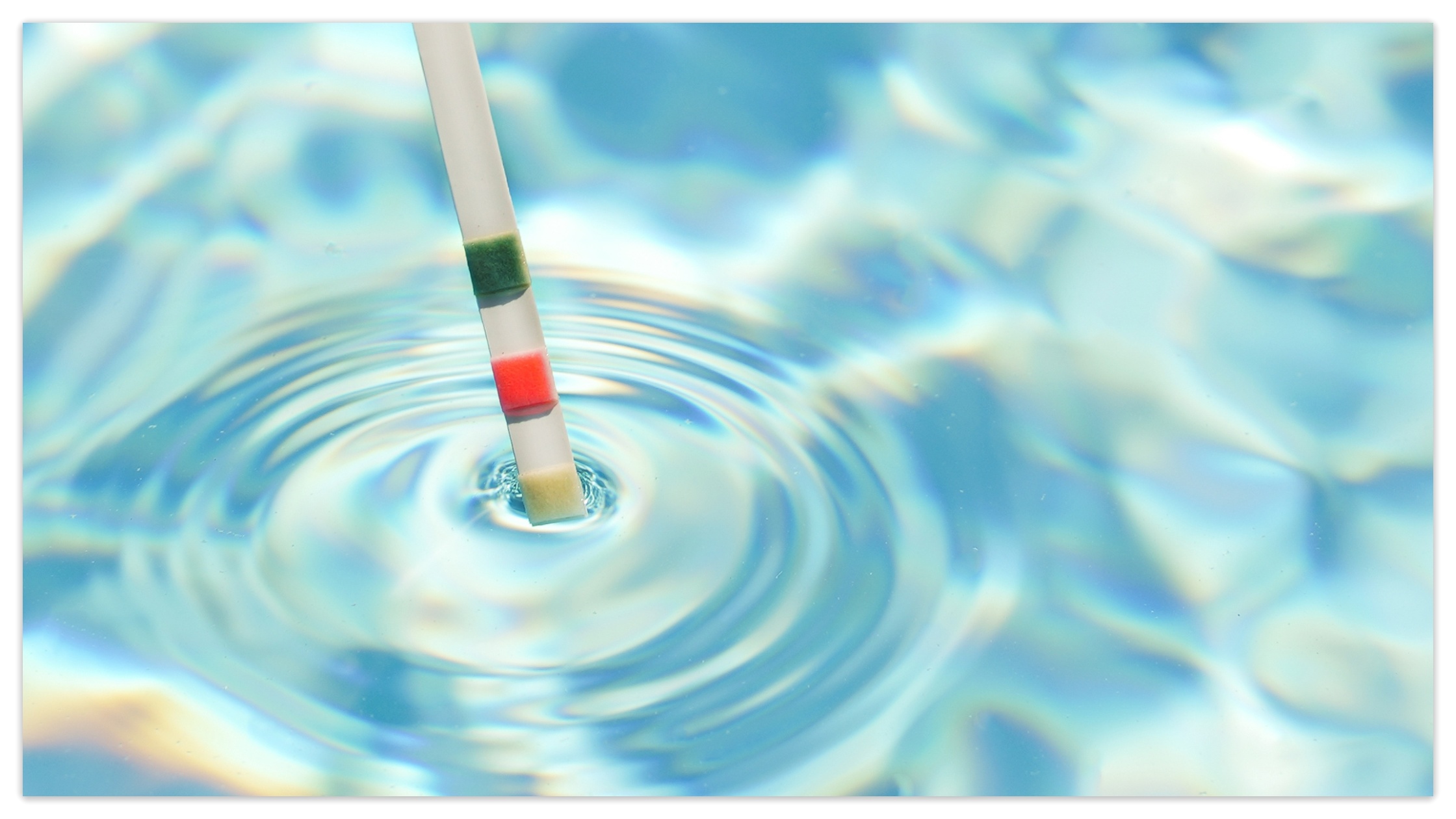 test the pH of a swimming pool 
