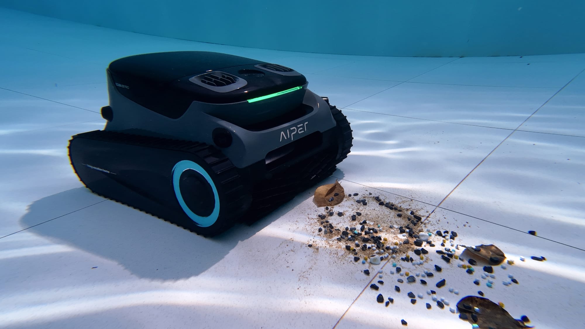run a pool cleaner after the storm to clean the debris