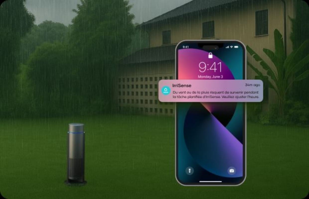 Arrosage auto pelouse via une application