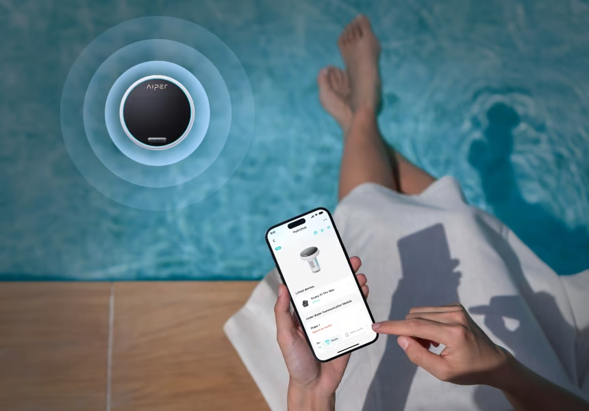 Usar la aplicación Aiper en el teléfono inteligente para gestionar la limpieza de la piscina