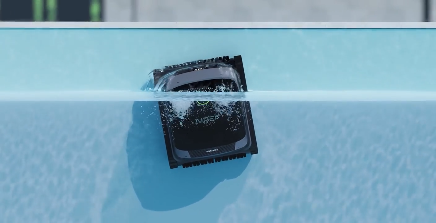 Aiper Scuba X1 Pro nettoie la ligne de flottaison de la piscine