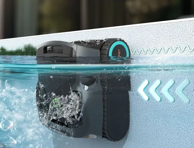 The Aiper Scuba X1 Pro Max cleans the pool floor and waterline, effectively cutting off the food chain that attracts spiders.