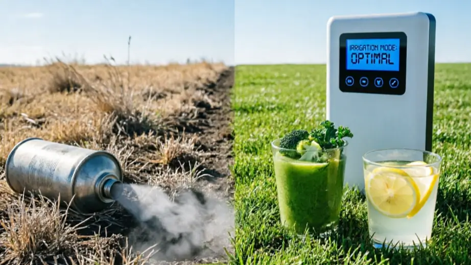 Guide to detoxing from lawn pesticides using diet and smart irrigation technology.